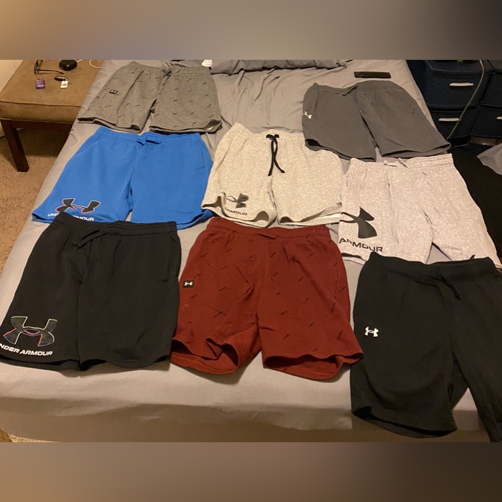 Under Armor men’s large shorts. $15 each or all for $100